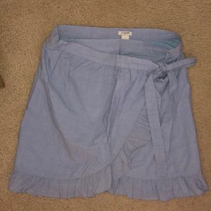 J Crew wrap mini skirt ruffle size 4
